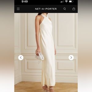 Ivory Galvan halter gown